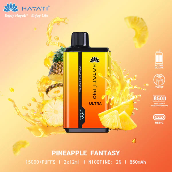 Hayati Pro Max 15000 Puffs Disposable Vape – Original, 2% Nic, Free UAE Delivery - Vape Escape UAE