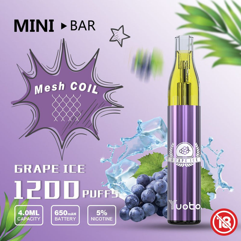YUOTO Mini Bar Disposable 1200Puffs - Vape Escape UAE