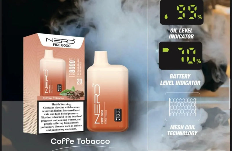 NERD™ FIRE 8000 PUFFS In Dubai, UAE. - Vape Escape UAE