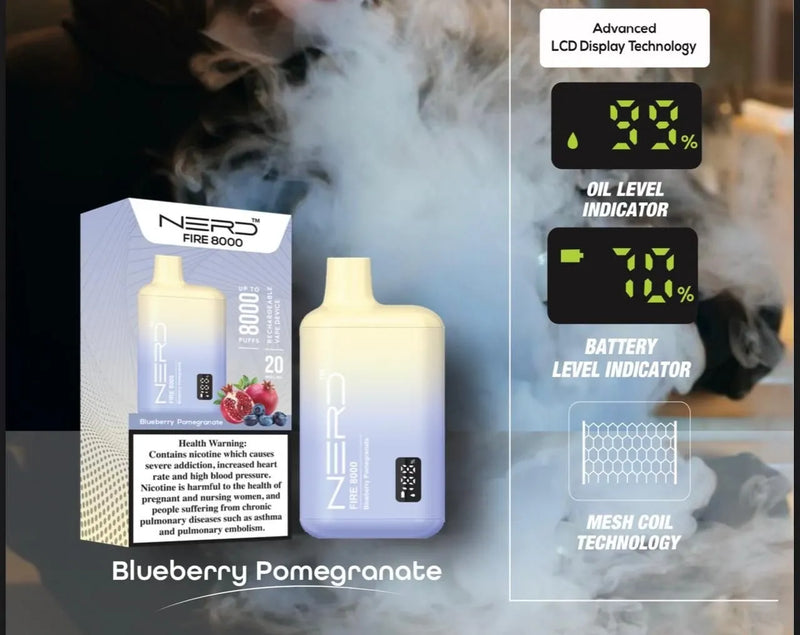 NERD™ FIRE 8000 PUFFS In Dubai, UAE. - Vape Escape UAE