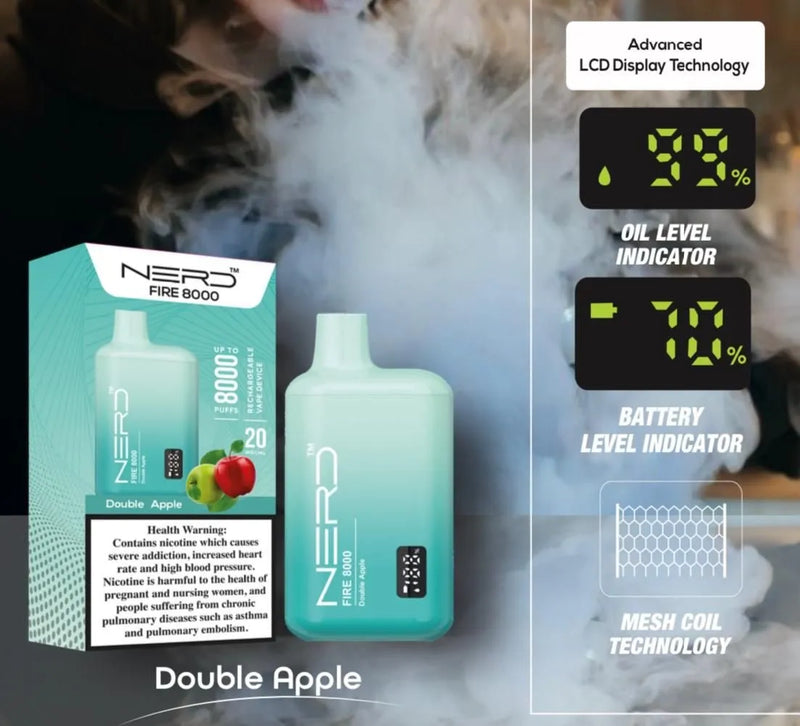 NERD™ FIRE 8000 PUFFS In Dubai, UAE. - Vape Escape UAE