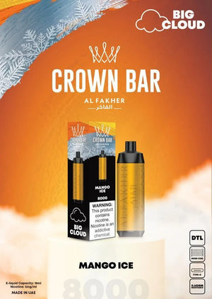 Al Fakher Crown Bar 8000 Puffs 5mg DTL (BIG CLOUD) ihn Dubai. - Vape Escape UAE