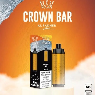 Al Fakher Crown Bar 8000 Puffs 5mg DTL (BIG CLOUD) ihn Dubai. - Vape Escape UAE