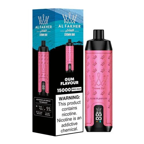 Al Fakher Crown Bar Pro Max 15000 Puffs Disposable Vape in Dubai UAE