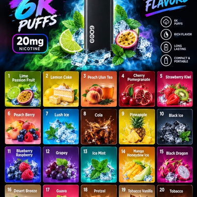 HQD Cuvie Slick 6000 Puffs 20mg Disposable Vape Dubai