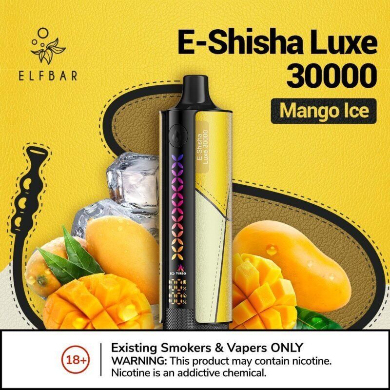 New ELFBAR E-Shisha Luxe 30000 Puffs Disposable in Duabi, UAE. - Vape Escape UAE