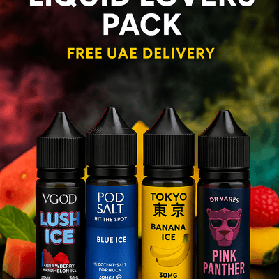 Premium Liquid Lovers Vape Juice Bundle – VGOD, Pod Salt, Tokyo, Dr Vapes | Dubai - Vape Escape UAE