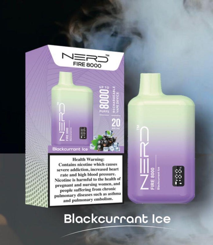 Nerd Fire 8000 Puffs Disposable 2% Nicotine With Advanced LCD Display - Vape Escape UAE