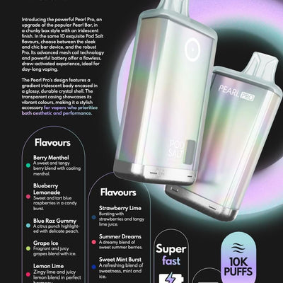 Pod salt pearl pro 10k puffs