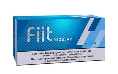 IQOS Heets Fiit Regular cigarette sticks pack, blue box with Fiit Regular label