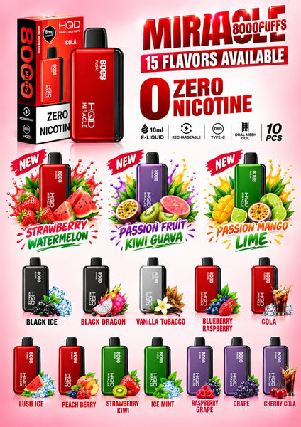 HQD Miracle — 1 2 Flavours available