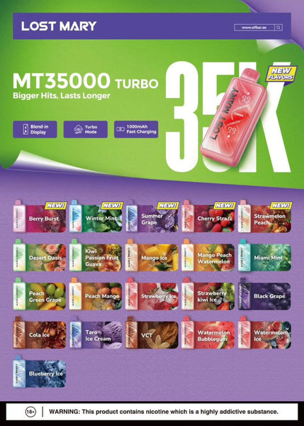 Lost Mary MT35000 Turbo 35000 Puffs Disposable Vape Dubai