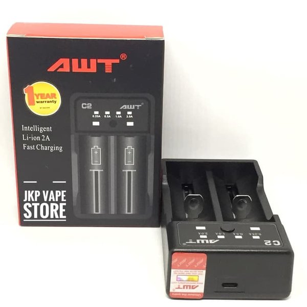 AWT 2A Fast Charging Battery Charger C2 USB - Vape Escape UAE
