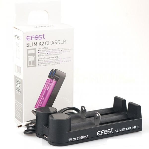 Efest SLIM K2 2 Channel Battery Charger - Vape Escape UAE