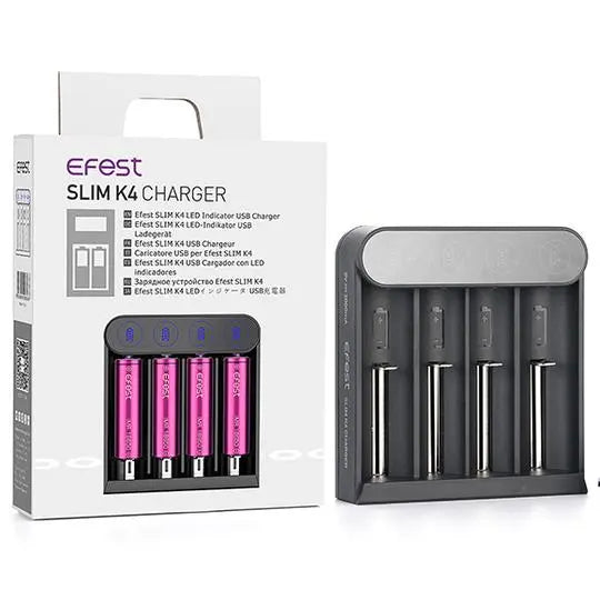 Efest SLIM K4 4 Channel Battery Charger - Vape Escape UAE