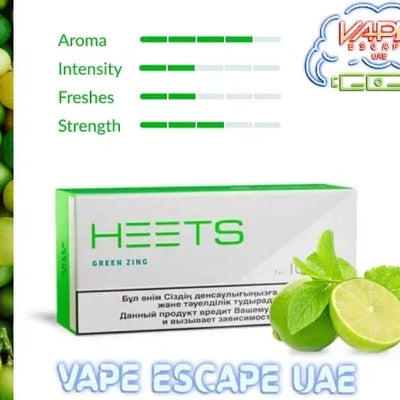 HEETS Green Zing tobacco sticks for IQOS in original product packaging