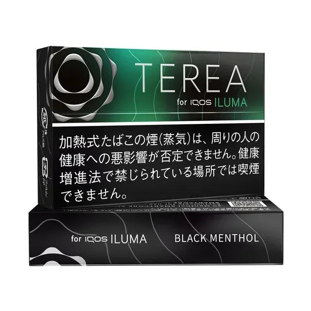 TEREA Black Menthol Heets box, black packaging, for IQOS ILUMA