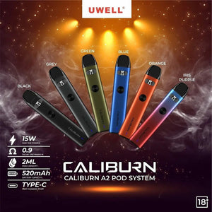 UWELL CALIBURN A2 15W POD SYSTEM - Vape Escape UAE