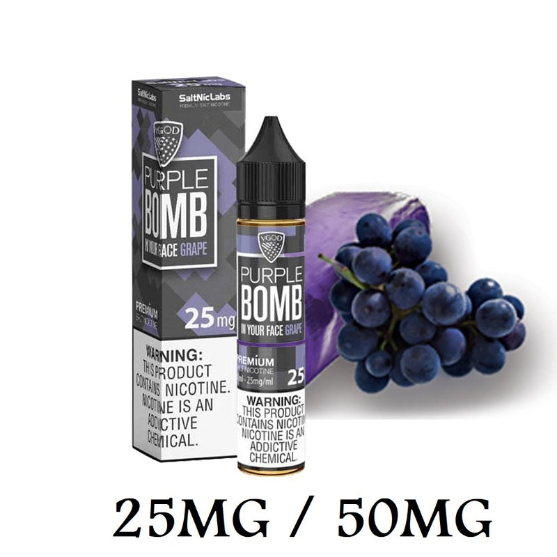 PURPLE BOMB VGOD SALT NIC 30ml - Vape Escape UAE