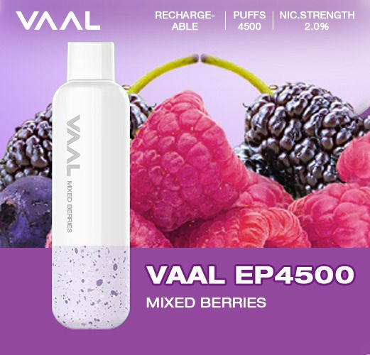 VAAL Rechargeable Disposable 4500 Puffs Rechargeable.