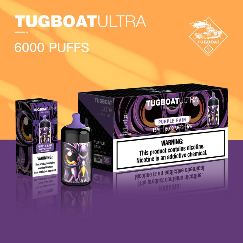 Tugboat Ultra 6000 Puffs Disposable Rechargeable Type-C - Vape Escape UAE