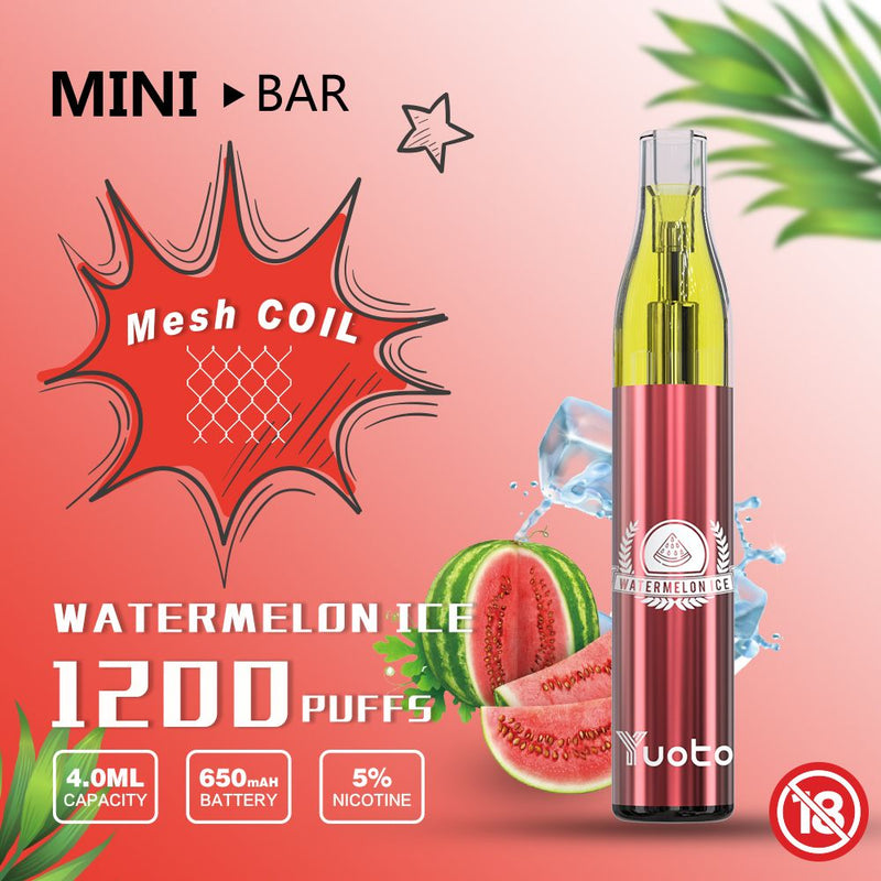 YUOTO Mini Bar Disposable 1200Puffs - Vape Escape UAE
