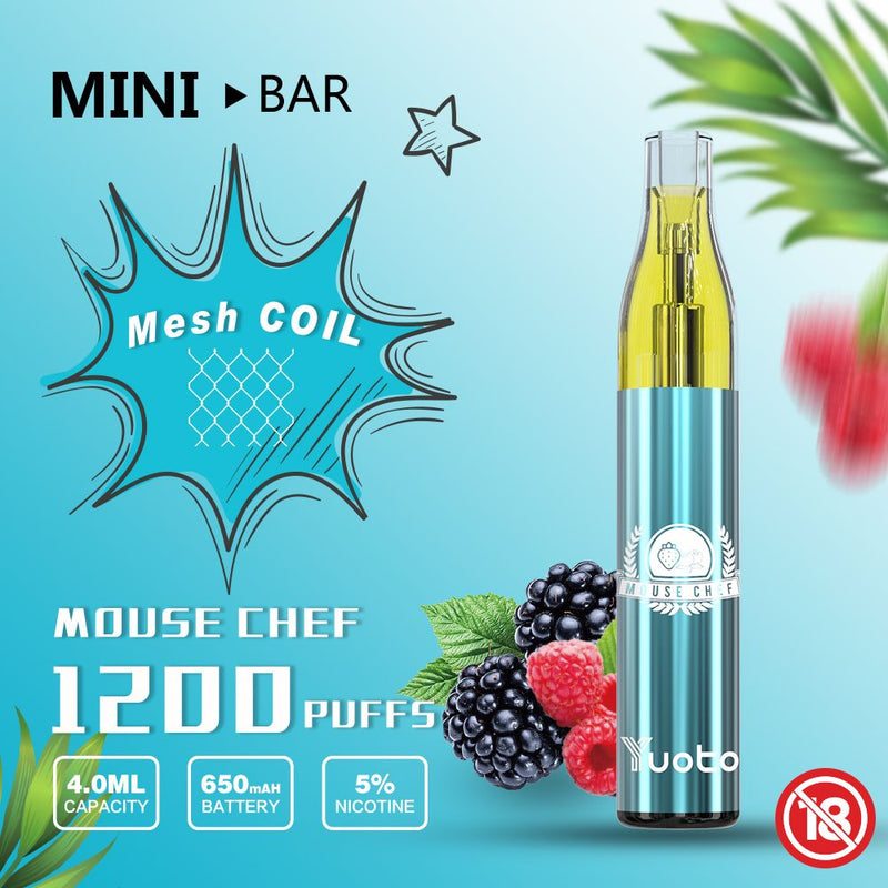 YUOTO Mini Bar Disposable 1200Puffs - Vape Escape UAE
