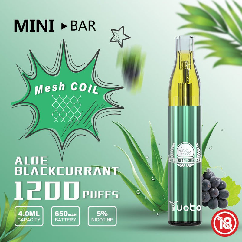 YUOTO Mini Bar Disposable 1200Puffs - Vape Escape UAE