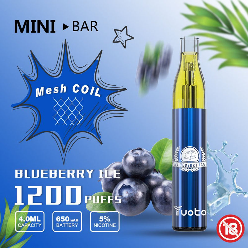 YUOTO Mini Bar Disposable 1200Puffs - Vape Escape UAE