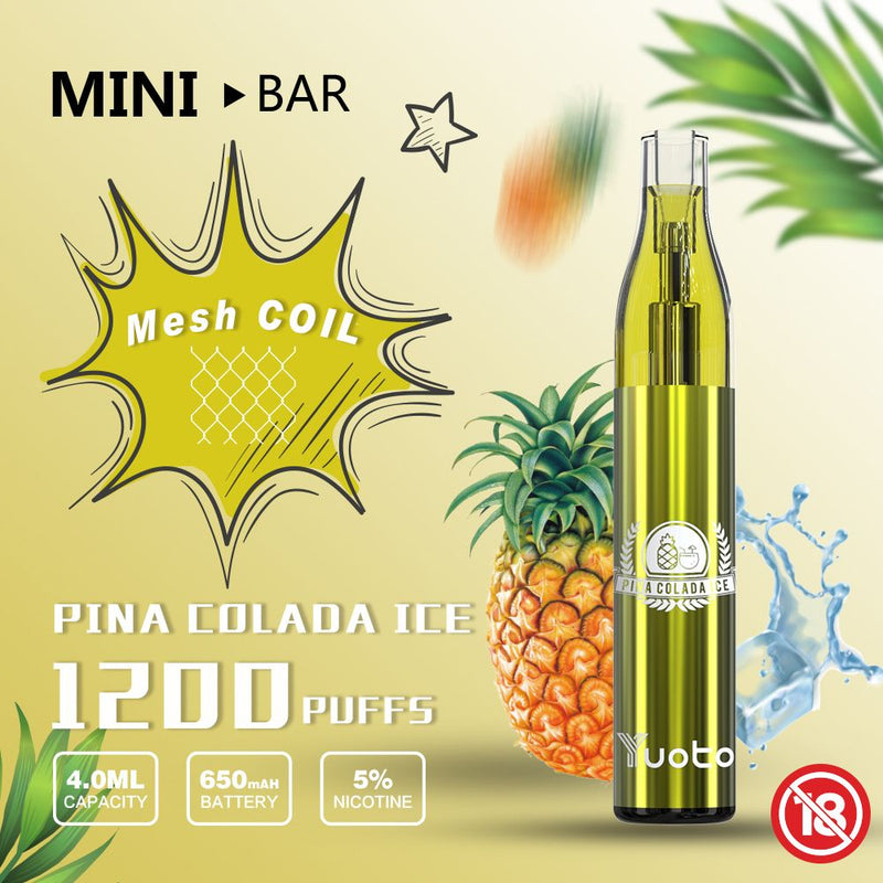 YUOTO Mini Bar Disposable 1200Puffs - Vape Escape UAE