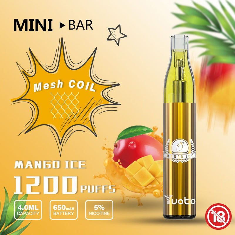 YUOTO Mini Bar Disposable 1200Puffs - Vape Escape UAE