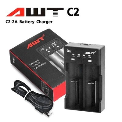 AWT 2A Fast Charging Battery Charger C2 USB - Vape Escape UAE